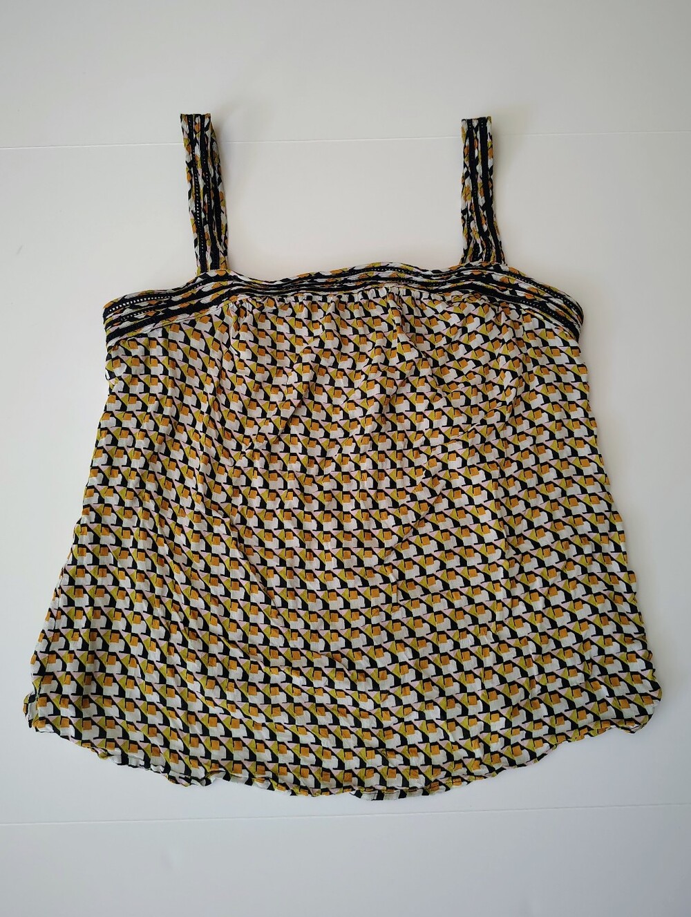 DR2 Geometric Print Camisole in Yellow & Black